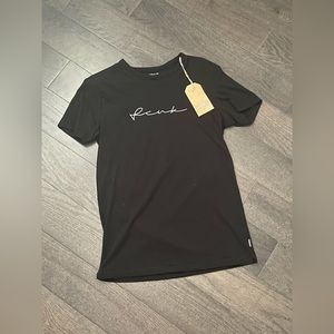 French Connection FCUK T-Shirt with Embroidery White Cursive Lining